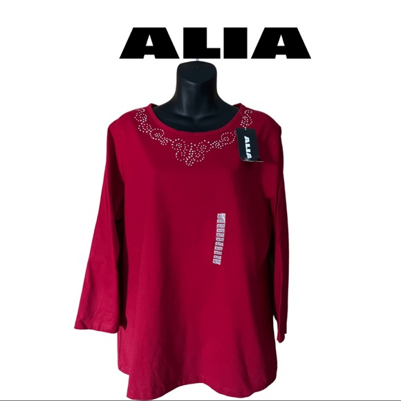 ALIA RED TSHIRT SIZE XL NEW WITH TAG - Picture 2 of 13